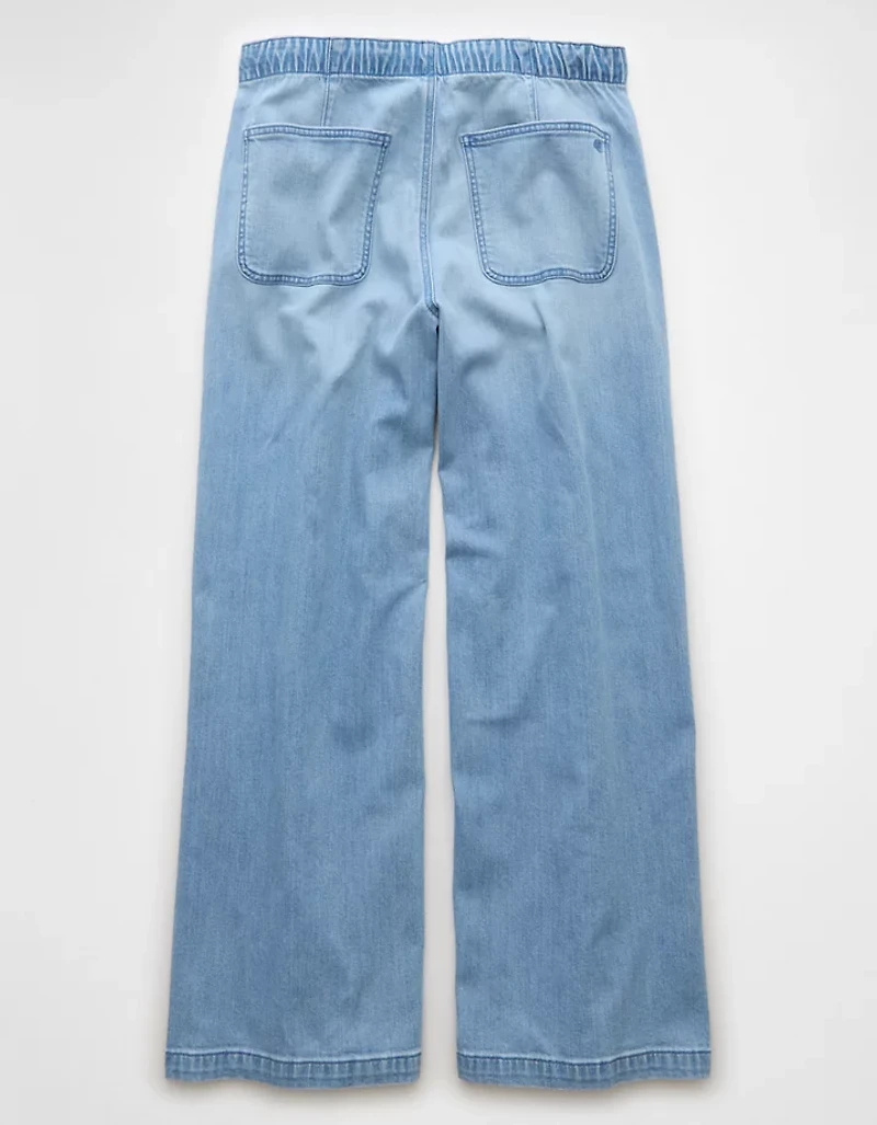 AE Stretch Low-Rise Ultra Wide-Leg Pull-On Jean
