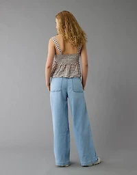 AE Stretch Low-Rise Ultra Wide-Leg Pull-On Jean