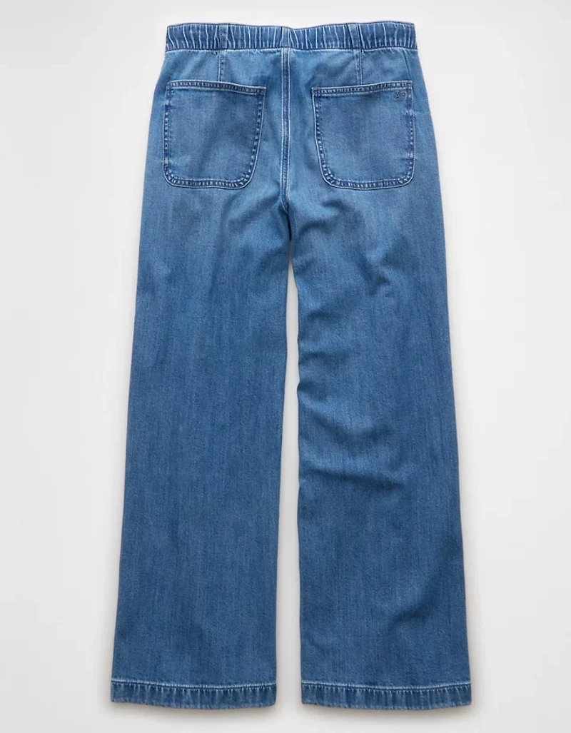 AE Stretch Low-Rise Ultra Wide-Leg Pull-On Jean