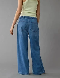 AE Stretch Low-Rise Ultra Wide-Leg Pull-On Jean