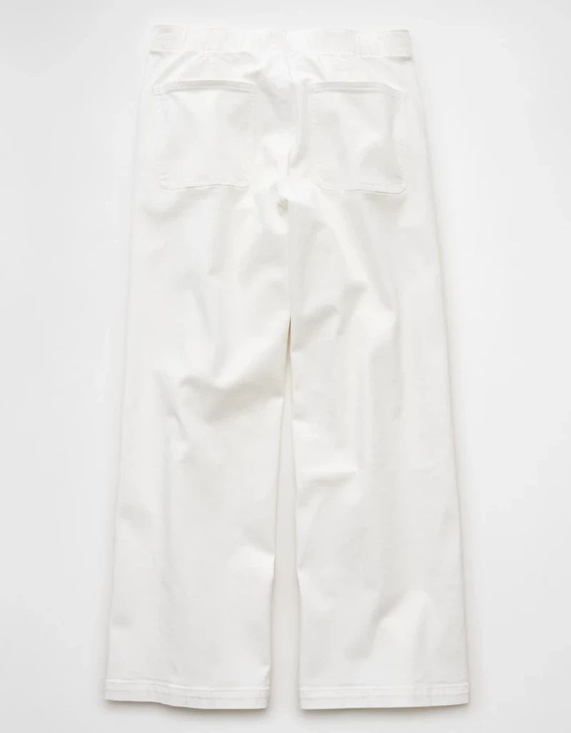 Jean à ceinture élastique jambe très large et taille basse extensible AE