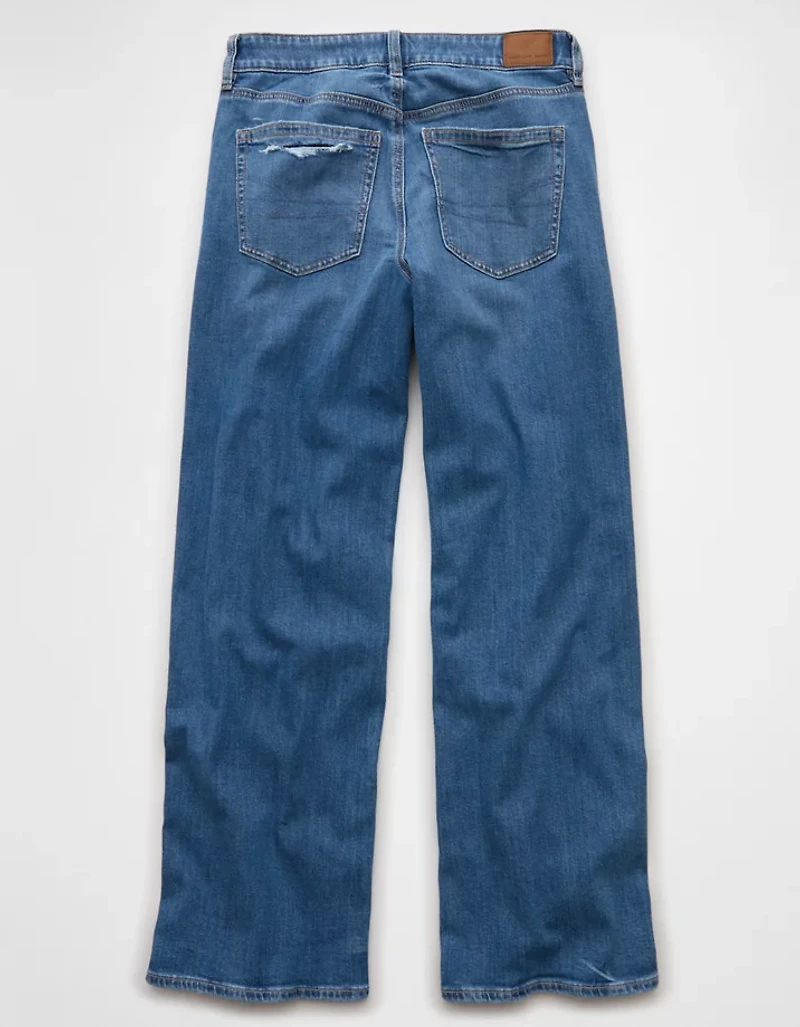Jean ample à jambe large et taille basse extensible AE