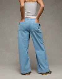 AE Cozy Dreamy Drape Low-Rise Ultra Wide-Leg Jean