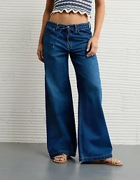 AE Dreamy Drape Strigid Low-Rise Ultra Wide-Leg Jean