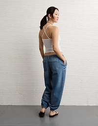 AE High-Waisted Printed Denim Fleece Jogger