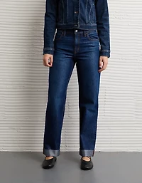 AE Shimmer Low-Rise Cuffed Ex-Boyfriend Jean