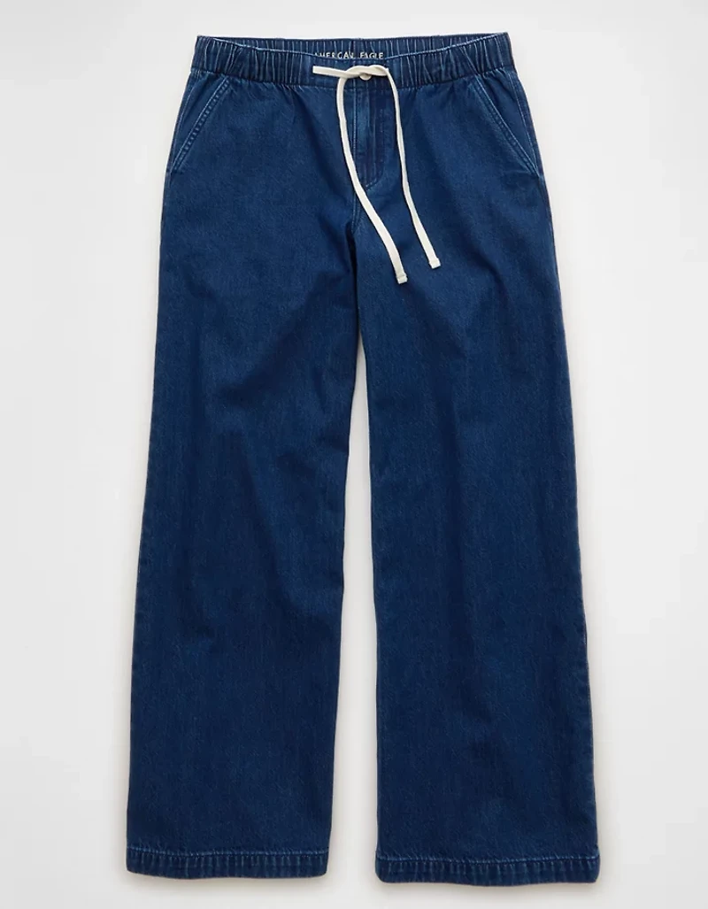 AE Dreamy Drape Strigid Low-Rise Baggy Ultra-Wide Leg Jean