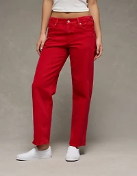AE Stretch Low-Rise Baggy Straight Jean