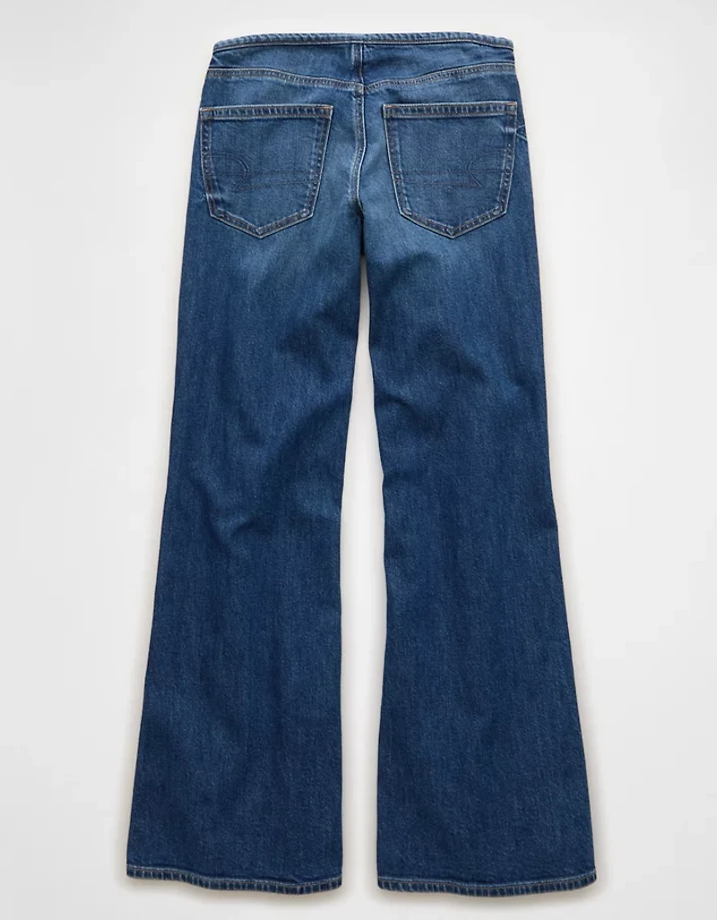 AE Dreamy Drape Stretch Super Low-Rise Baggy Flare Jean