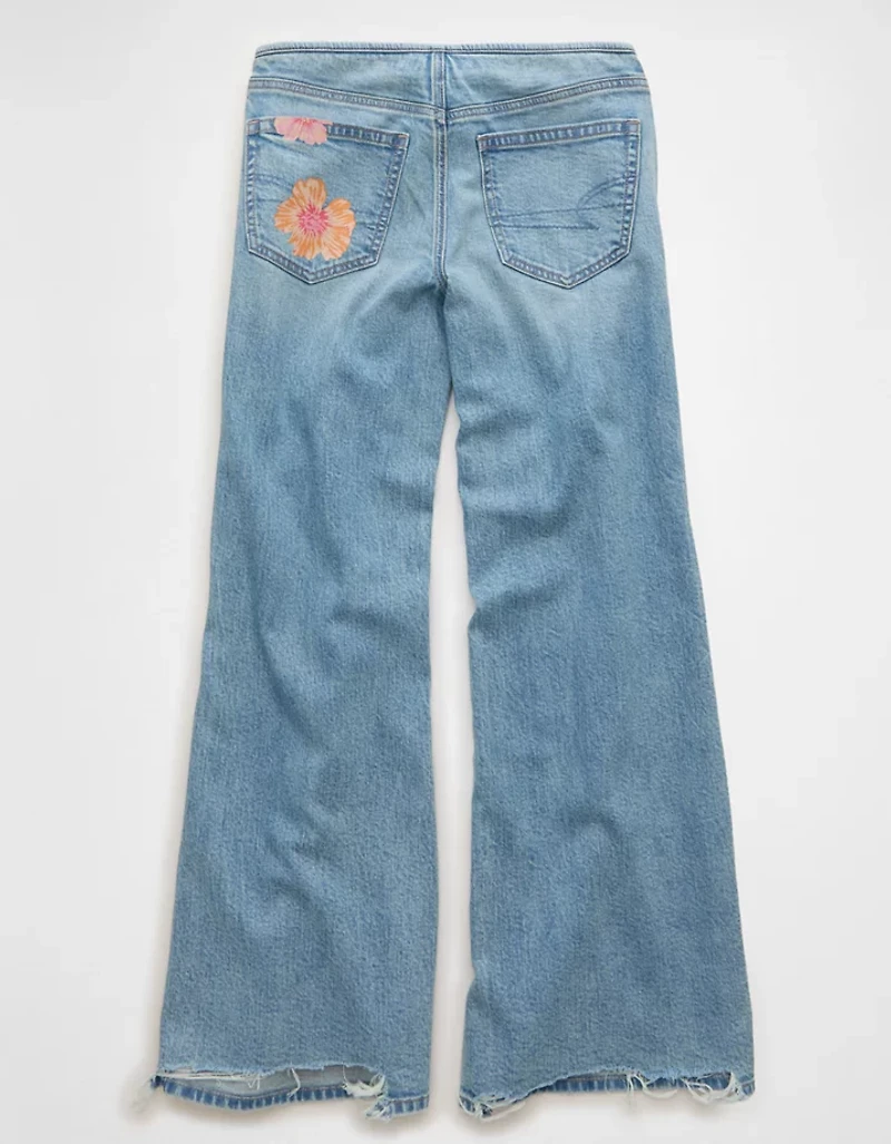 AE Dreamy Drape Stretch Super Low-Rise Baggy Flare Jean