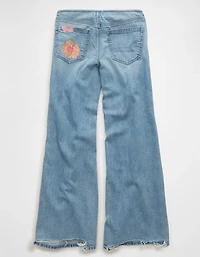 AE Dreamy Drape Stretch Super Low-Rise Baggy Flare Jean