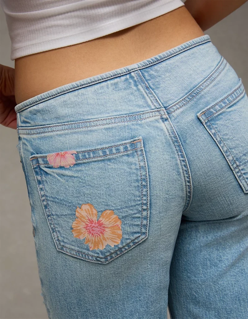 AE Dreamy Drape Stretch Super Low-Rise Baggy Flare Jean