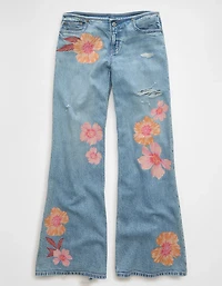 AE Dreamy Drape Stretch Super Low-Rise Baggy Flare Jean