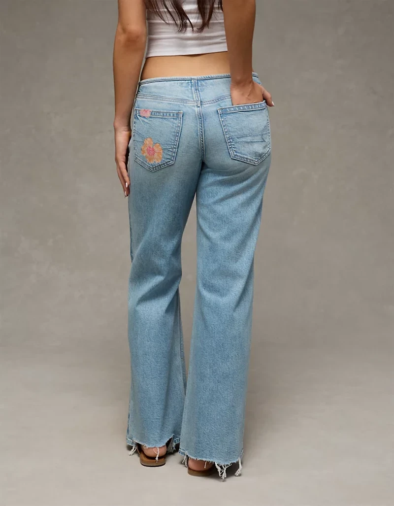 AE Dreamy Drape Stretch Super Low-Rise Baggy Flare Jean