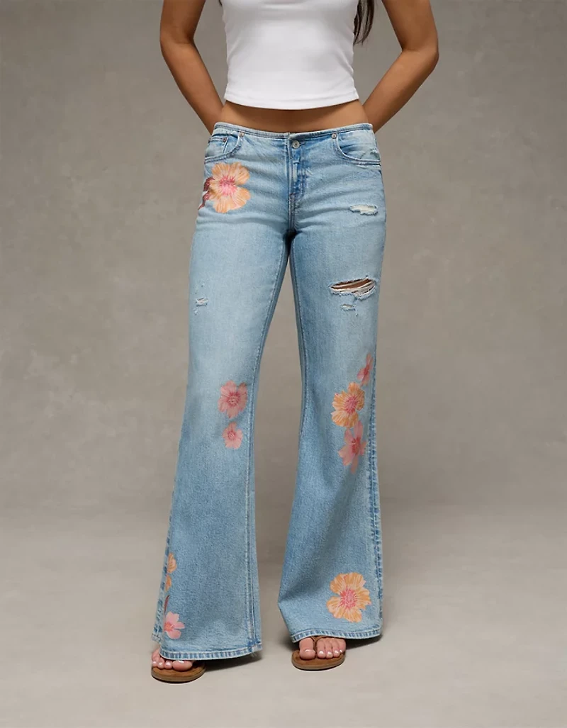 AE Dreamy Drape Stretch Super Low-Rise Baggy Flare Jean