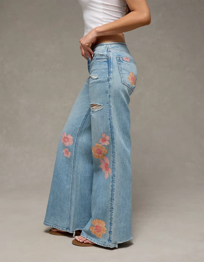 AE Dreamy Drape Stretch Super Low-Rise Baggy Flare Jean