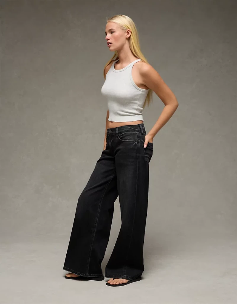 AE Dreamy Drape Stretch Low-Rise Baggy Ultra-Wide Leg Jean