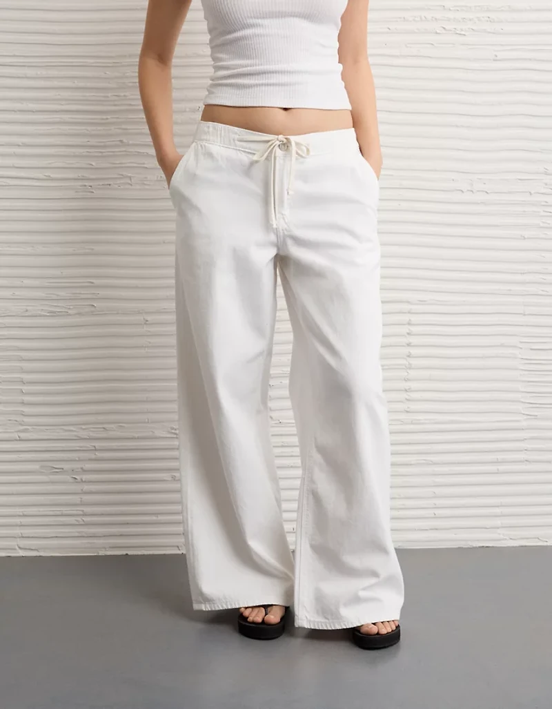 Jean à jambe ultra large taille basse Drapé de rêve AE