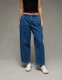 AE Dreamy Drape Stretch Low-Rise Pull-On Baggy Jean
