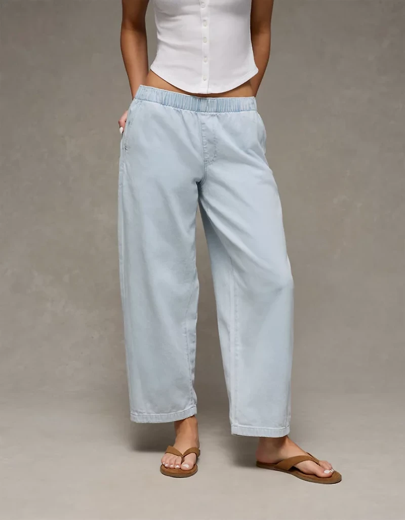 AE Low-Rise Pull-On Barrel Jean