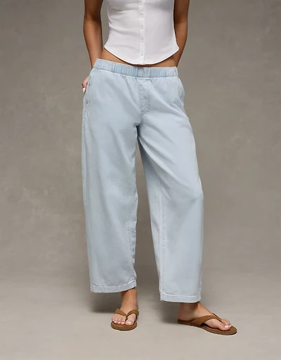 AE Low-Rise Pull-On Barrel Jean