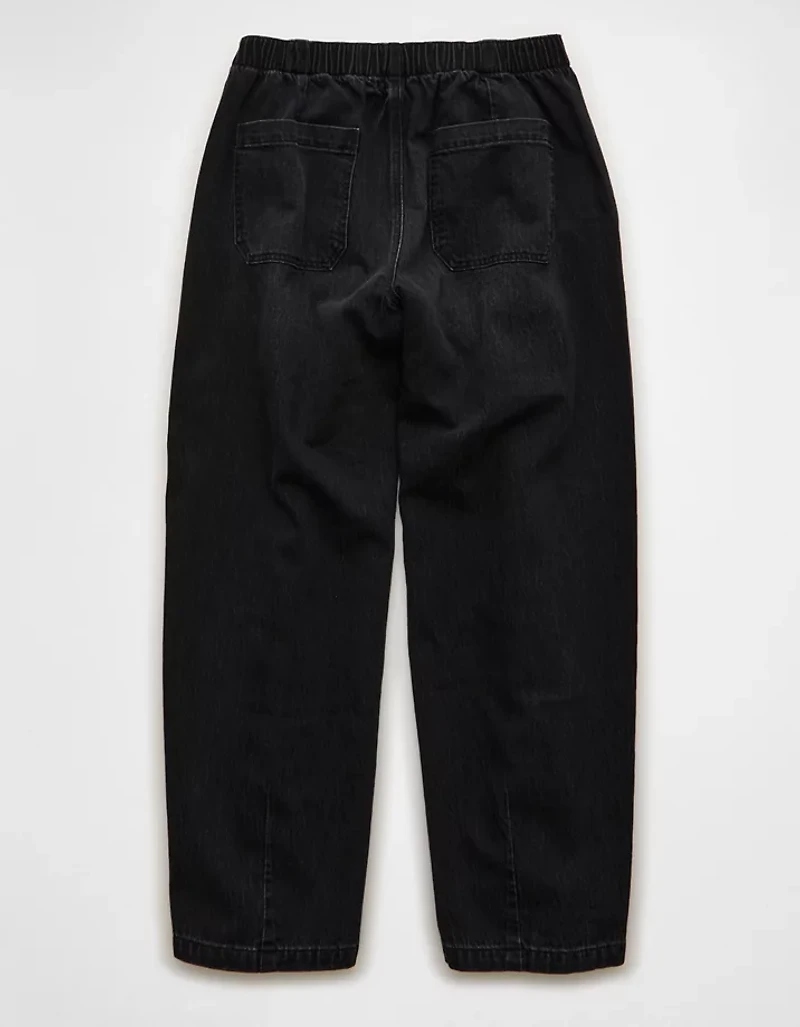 AE Stretch Low-Rise Pull-On Barrel Jean