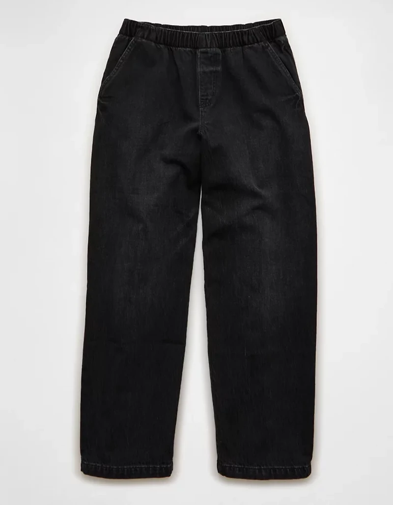 AE Stretch Low-Rise Pull-On Barrel Jean