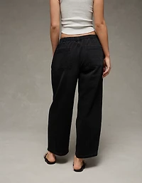 Jean tonneau à enfiler taille basse extensible AE