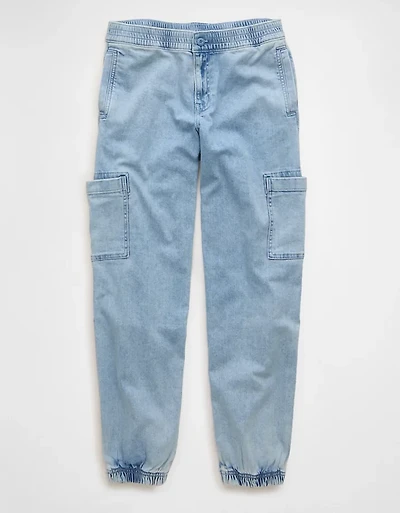 AE Dreamy Drape Stretch High-Waisted Baggy Jogger Jean
