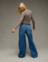 AE Dreamy Drape Super High-Waisted Baggy Wide-Leg Jean