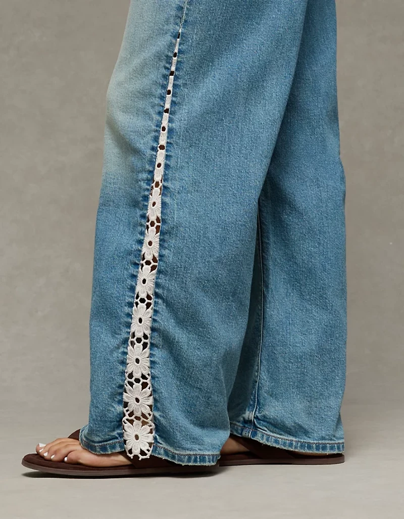 AE Dreamy Drape Stretch Low-Rise Baggy Ultra-Wide Leg Jean