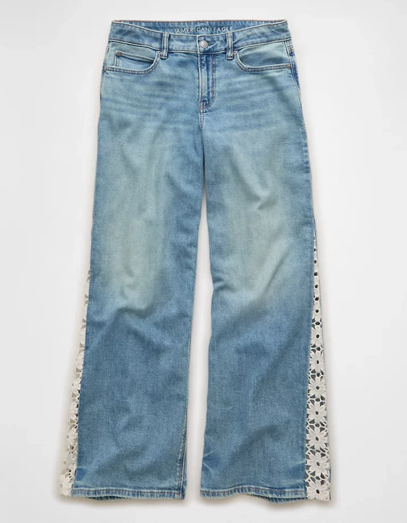 AE Dreamy Drape Stretch Low-Rise Baggy Ultra-Wide Leg Jean