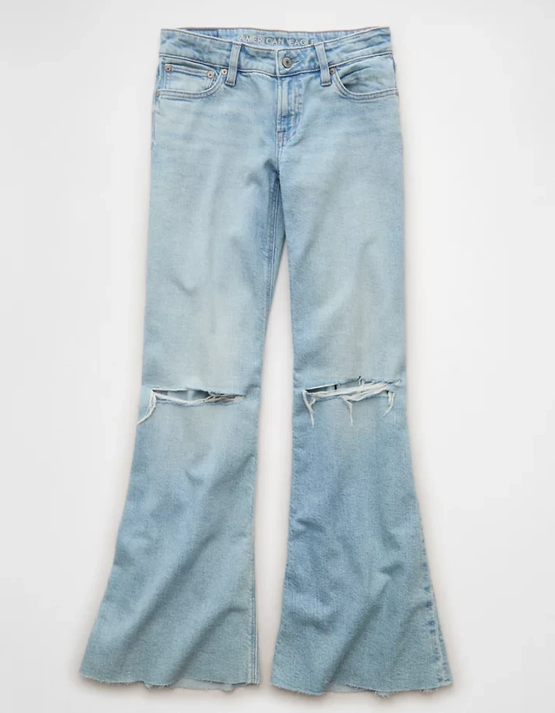 AE Dreamy Drape Stretch Super Low-Rise Baggy Flare Jean