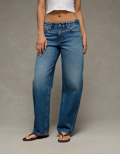 Jean tonneau ample à taille basse AE