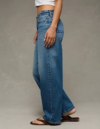 Jean tonneau ample à taille basse AE