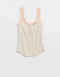 Aerie Ribbed Henley Tank Top
