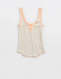 Aerie Ribbed Henley Tank Top