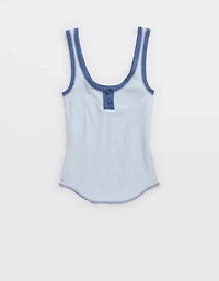 Aerie Ribbed Henley Tank Top