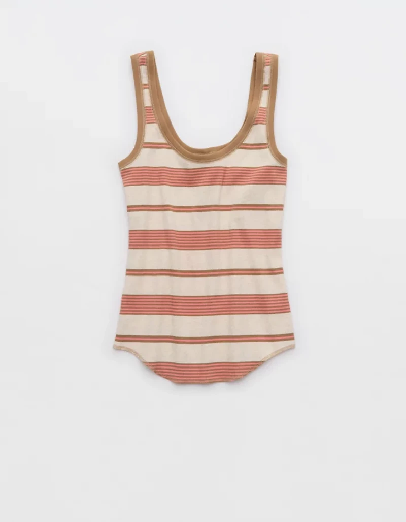 Aerie Ribbed Scoop Neck Tank Top