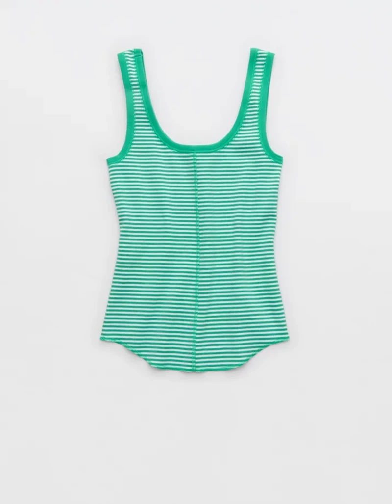 Aerie Ribbed Scoop Neck Tank Top