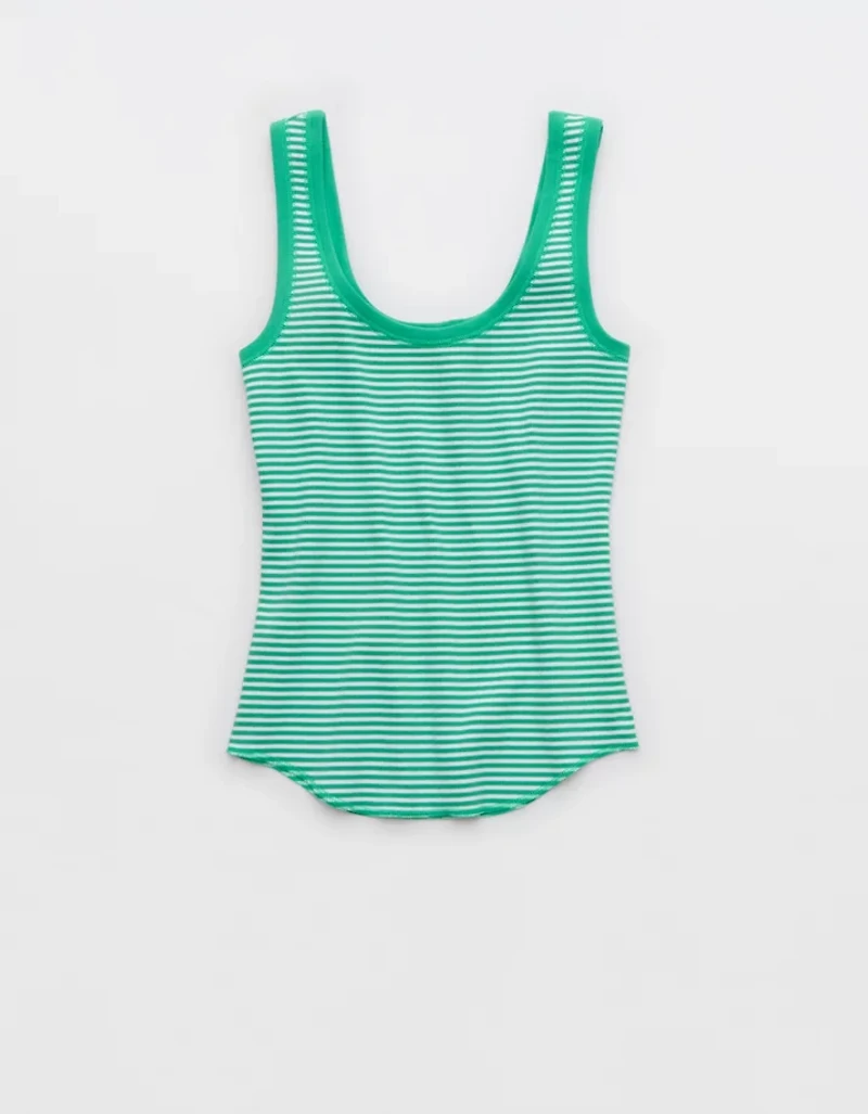 Aerie Ribbed Scoop Neck Tank Top