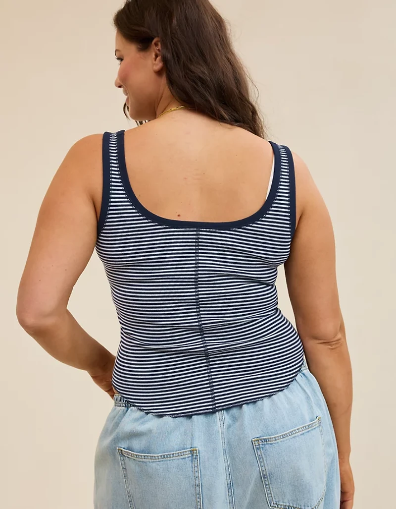 Aerie Ribbed Scoop Neck Tank Top