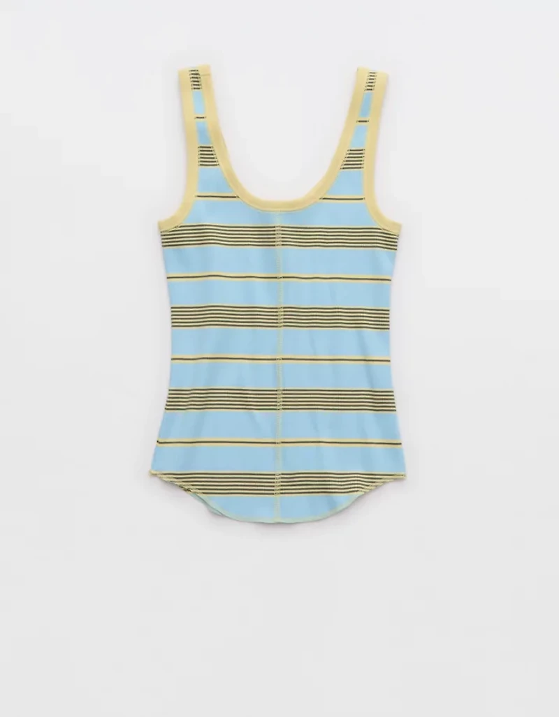 Aerie Ribbed Scoop Neck Tank Top
