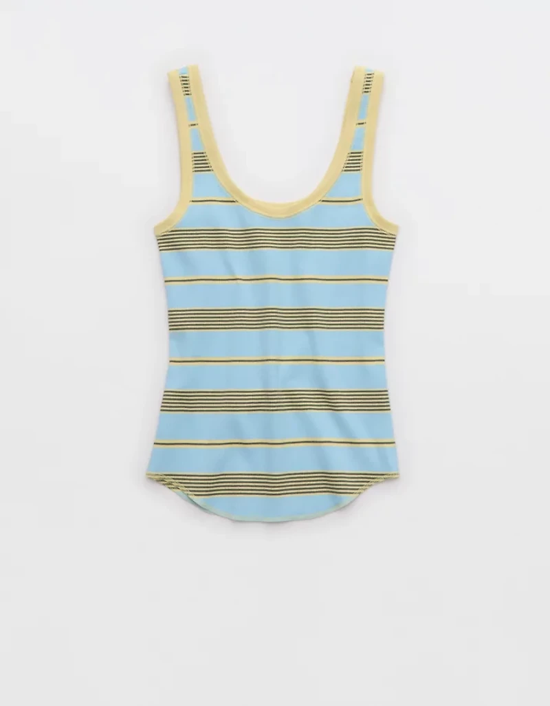Aerie Ribbed Scoop Neck Tank Top