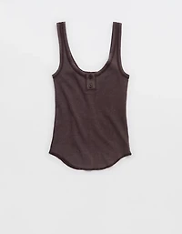 Aerie Ribbed Henley Tank Top