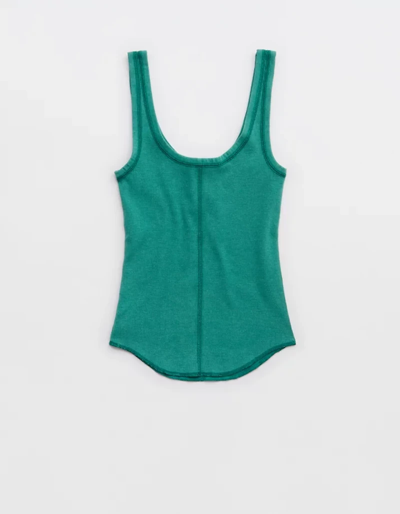 Aerie Ribbed Henley Tank Top