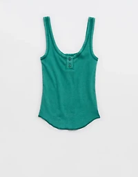 Aerie Ribbed Henley Tank Top