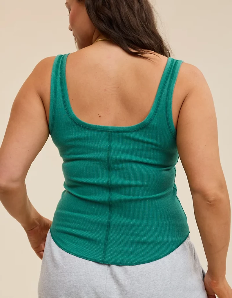 Aerie Ribbed Henley Tank Top