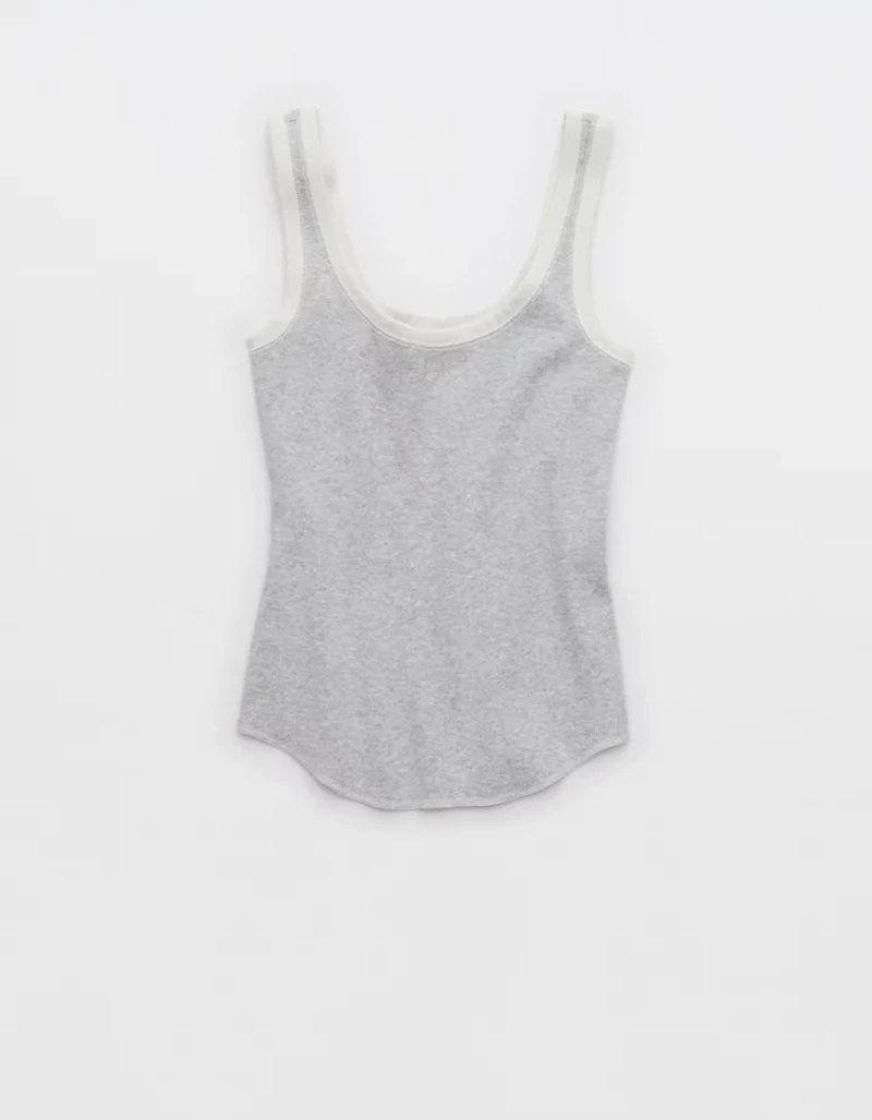Aerie Ribbed Scoop Neck Tank Top