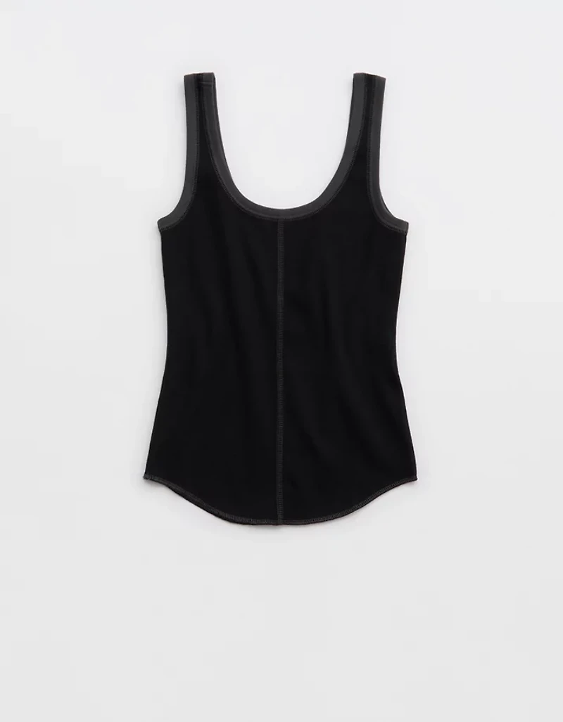 Aerie Ribbed Scoop Neck Tank Top